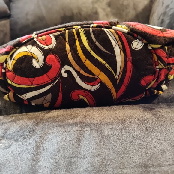 VERA BRADLEY PUCCINI ROUND TOTE - ZIP CLOSE - GREAT CONDITION - Picture 6 of 7